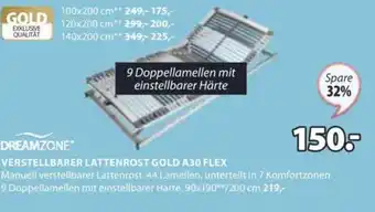 JYSK VERSTELLBARER LATTENROST GOLD A30 FLEX Angebot