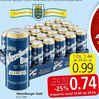 Spar Wieselburger Gold 0,5 Liter Angebot