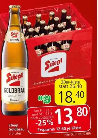 Spar Stiegl Goldbräu 0,5 Liter Angebot