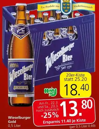 Spar Wieselburger Gold 0,5 Liter Angebot