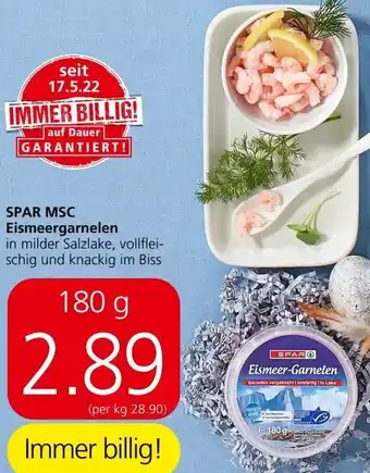 Spar SPAR MSC Eismeergarnelen Angebot