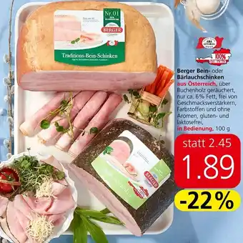 Spar Berger Bein- oder Bärlauchschinken Angebot