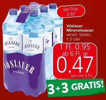 Spar Vöslauer Mineralwasser 1,5 Liter Angebot