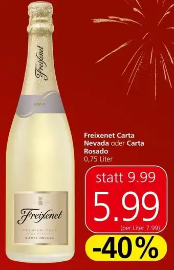 Spar Freixenet Carta Nevada oder Carta Rosado 0,75 Liter Angebot