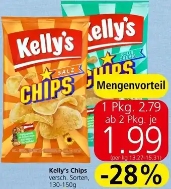 Spar Kelly's Chips 130-150 g Angebot