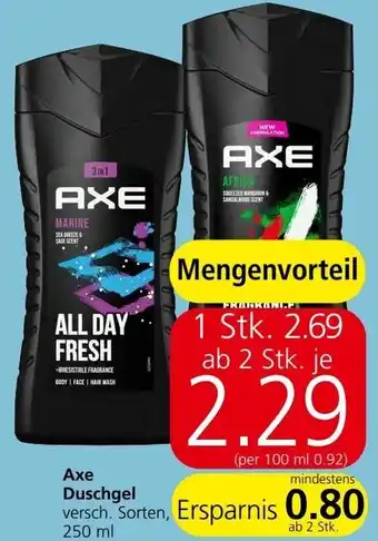 Spar Axe Duschgel 250 ml Angebot