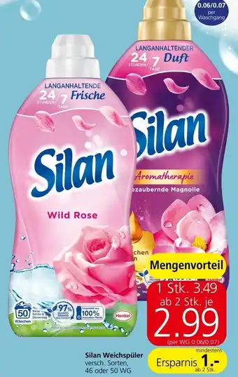 Spar Silan Weichspüler versch. Sorten, 46 oder 50 WG Angebot