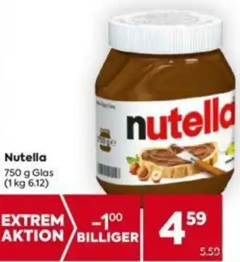 Billa Nutella 750 g Angebot