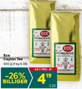 Billa Ece Ceylon Tee 500 g Angebot