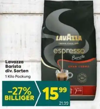 Billa Lavazza Barista div. Sorten 1 Kilo Packung Angebot