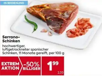 Billa Serrano- Schinken per 100 g Angebot