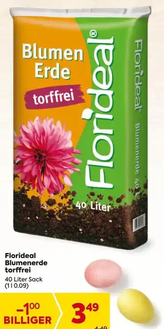 Billa Florideal Blumenerde torffrei 40 Liter Sack Angebot