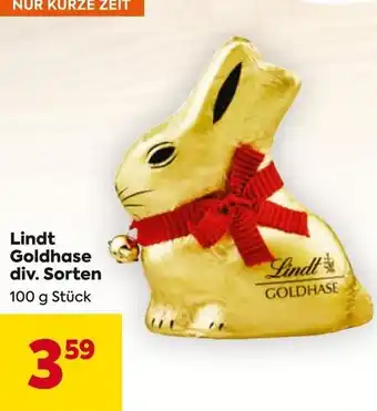 Billa Lindt Goldhase div. Sorten 100 g Stück Angebot