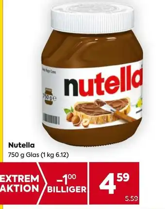 Billa Nutella 750 g Angebot