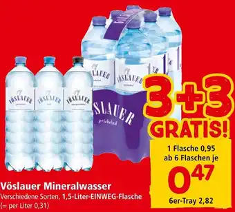 Interspar Vöslauer Mineralwasser Verschiedene Sorten, 1,5-Liter-EINWEG-Flasche Angebot