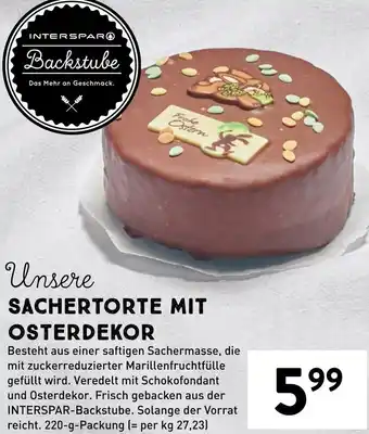 Interspar Unsere SACHERTORTE MIT OSTERDEKOR Angebot