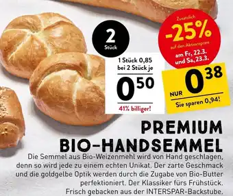 Interspar PREMIUM BIO-HANDSEMMEL Angebot