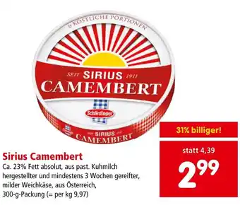 Interspar Sirius Camembert Angebot