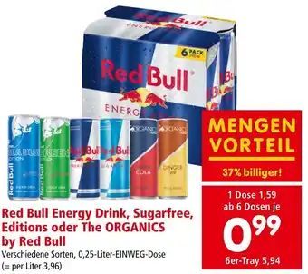 Interspar Red Bull Energy Drink, Sugarfree, Editions oder The ORGANICS by Red Bull Angebot