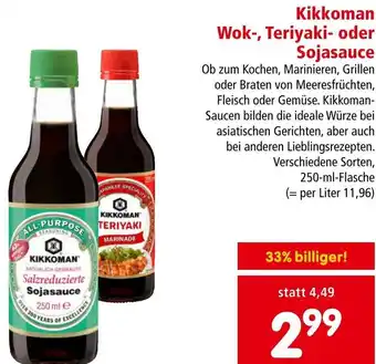 Interspar Kikkoman Wok-, Teriyaki- oder Sojasauce 250 ml Angebot