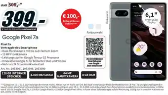 Media Markt Pixel 7a Vertragsfreies Smartphone Angebot