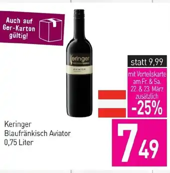 Sutterlüty Keringer Blaufränkisch Aviator 0,75 Liter Angebot