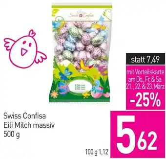 Sutterlüty Swiss Confisa Eili Milch massiv 500 g Angebot