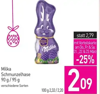 Sutterlüty Milka Schmunzelhase 90 g/ 95 g Angebot