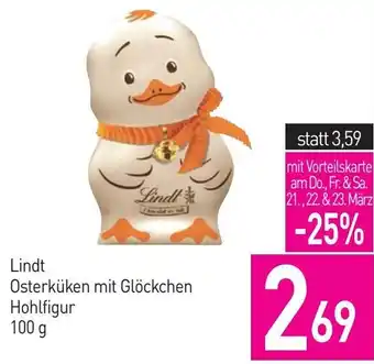 Sutterlüty Lindt Osterküken mit Glöckchen Hohlfigur 100 g Angebot