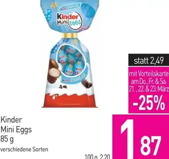 Sutterlüty Kinder Mini Eggs 85 g Angebot
