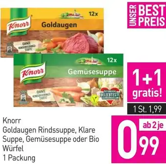 Sutterlüty Knorr Goldaugen Rindssuppe, Klare Suppe, Gemüsesuppe oder Bio Würfel 1 Packung Angebot