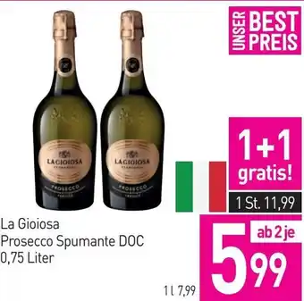 Sutterlüty La Gioiosa Prosecco Spumante DOC 0,75 Liter Angebot