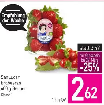 Sutterlüty SanLucar Erdbeeren 400 g Becher Angebot