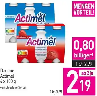 Sutterlüty Danone Actimel 6 x 100 g Angebot