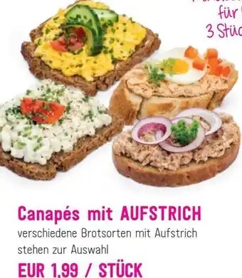 Sutterlüty Canapés mit AUFSTRICH Angebot