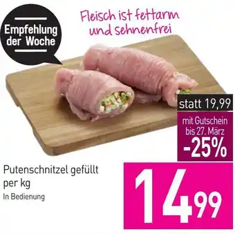 Sutterlüty Putenschnitzel gefüllt per kg Angebot