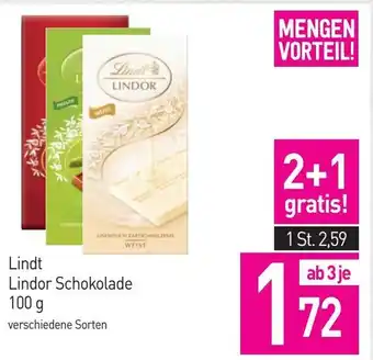 Sutterlüty Lindt Lindor Schokolade 100 g Angebot