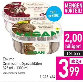 Sutterlüty Eskimo Cremissimo Spezialitäten 825 ml-1300 ml Angebot
