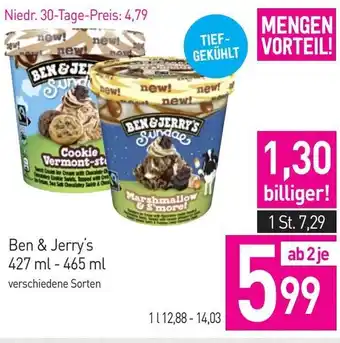 Sutterlüty Ben & Jerry's 427 ml - 465 ml Angebot