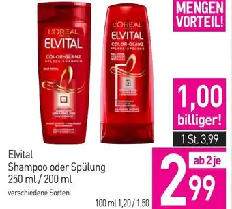 Sutterlüty Elvital Shampoo oder Spülung 250 ml/ 200 ml Angebot