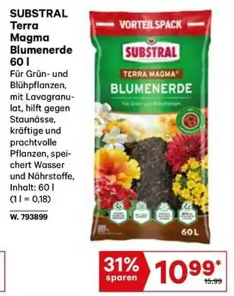 Lagerhaus SUBSTRAL Terra Magma Blumenerde 60 l Angebot