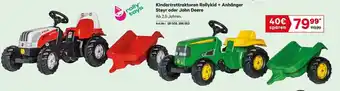 Lagerhaus Kindertrettraktoren Rollykid + Anhänger Steyr oder John Deere Angebot