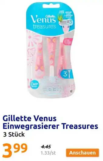 Action Gillette Venus Einwegrasierer Treasures Angebot