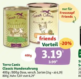 Fressnapf Terra Canis Classic Hundenahrung 400g Angebot