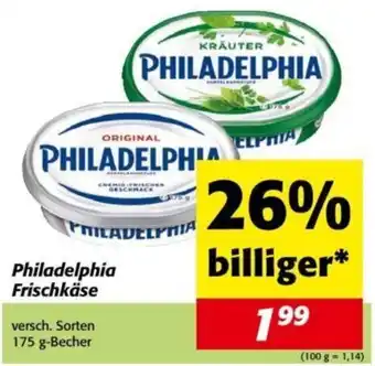 Nah&Frisch Philadelphia Frischkäse 175g Angebot