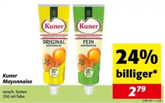 Nah&Frisch Kuner Mayonnaise 250ml Angebot