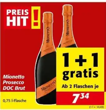 Nah&Frisch Mionetto Prosecco DOC Brut 0.75L Angebot