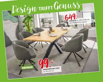 Polstermöbel Fischer ESSTISCH ca. 200 x 100 cm Angebot