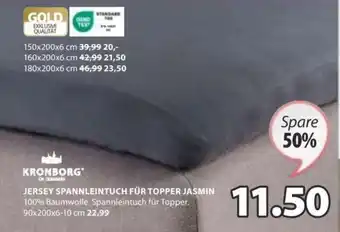 JYSK JERSEY SPANNLEINTUCH FÜR TOPPER JASMIN Angebot