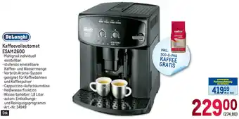 Metro Kaffeevollautomat ESAM 2600 Angebot
